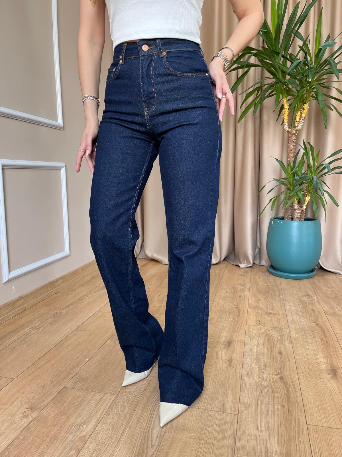 Orj. Marka Koyu Lacivert Wide Leg