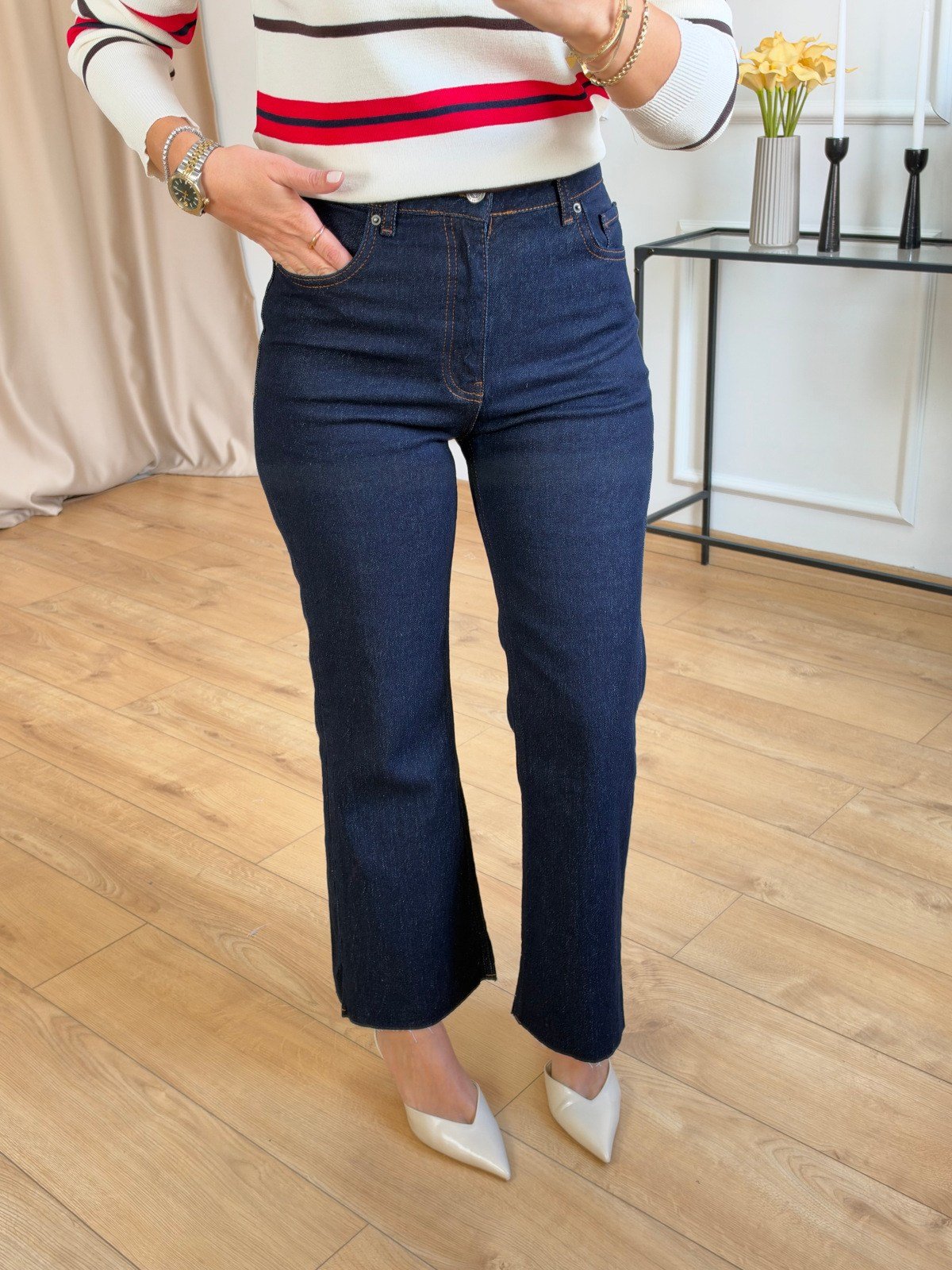 R. Lacivert Flare Model Jean