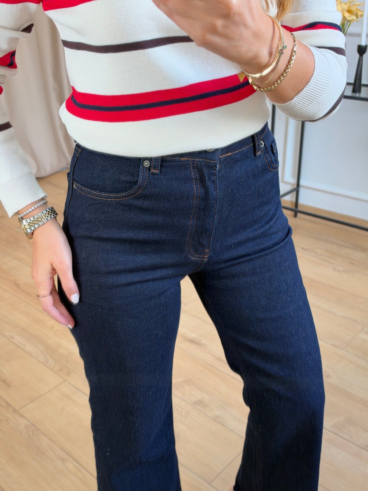 R. Lacivert Flare Model Jean