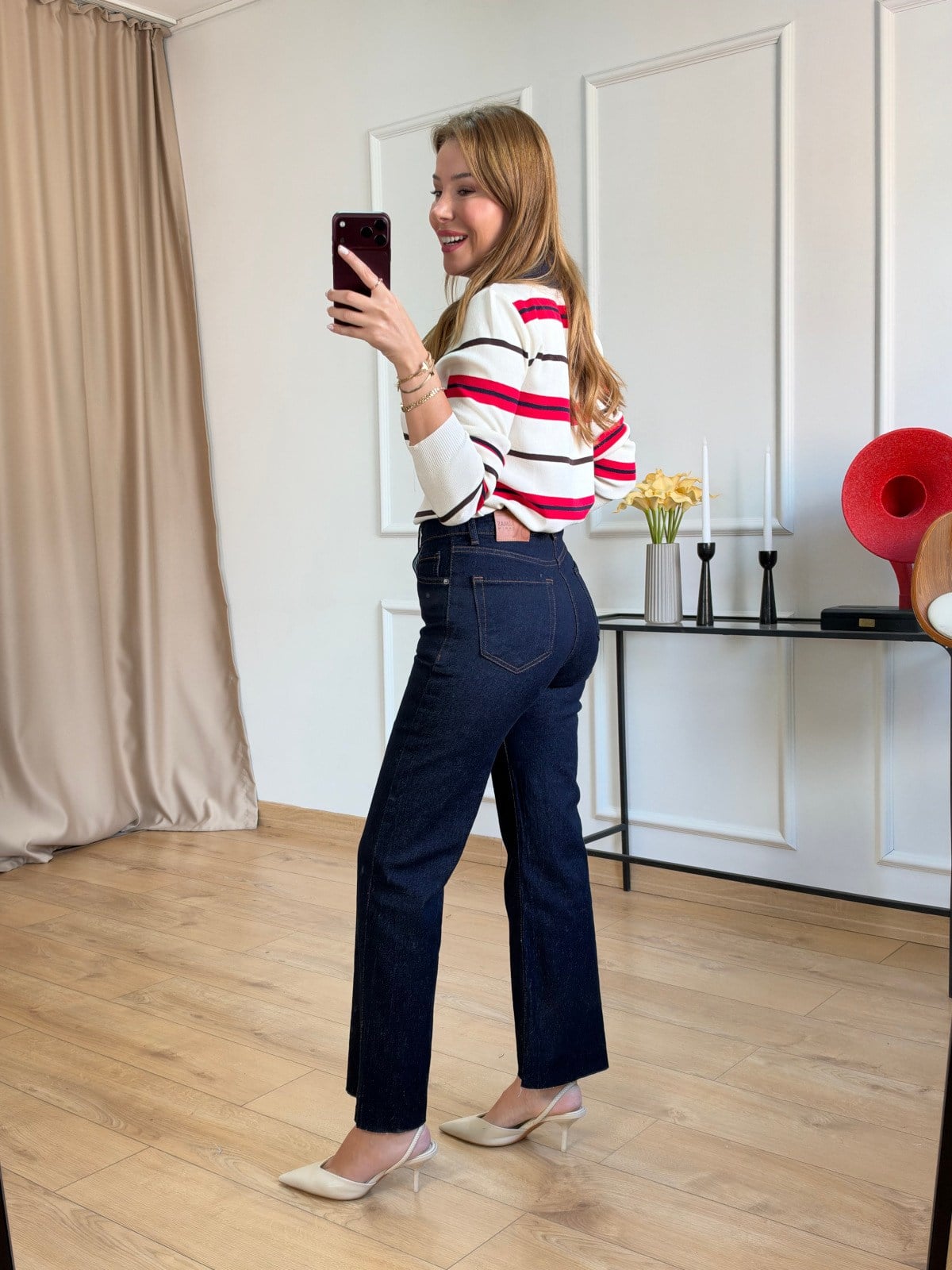 R. Lacivert Flare Model Jean