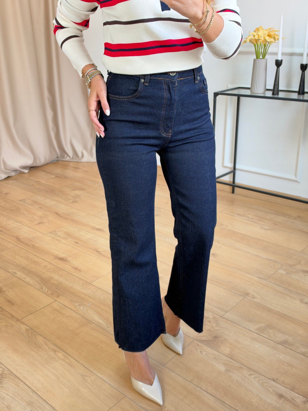 R. Lacivert Flare Model Jean