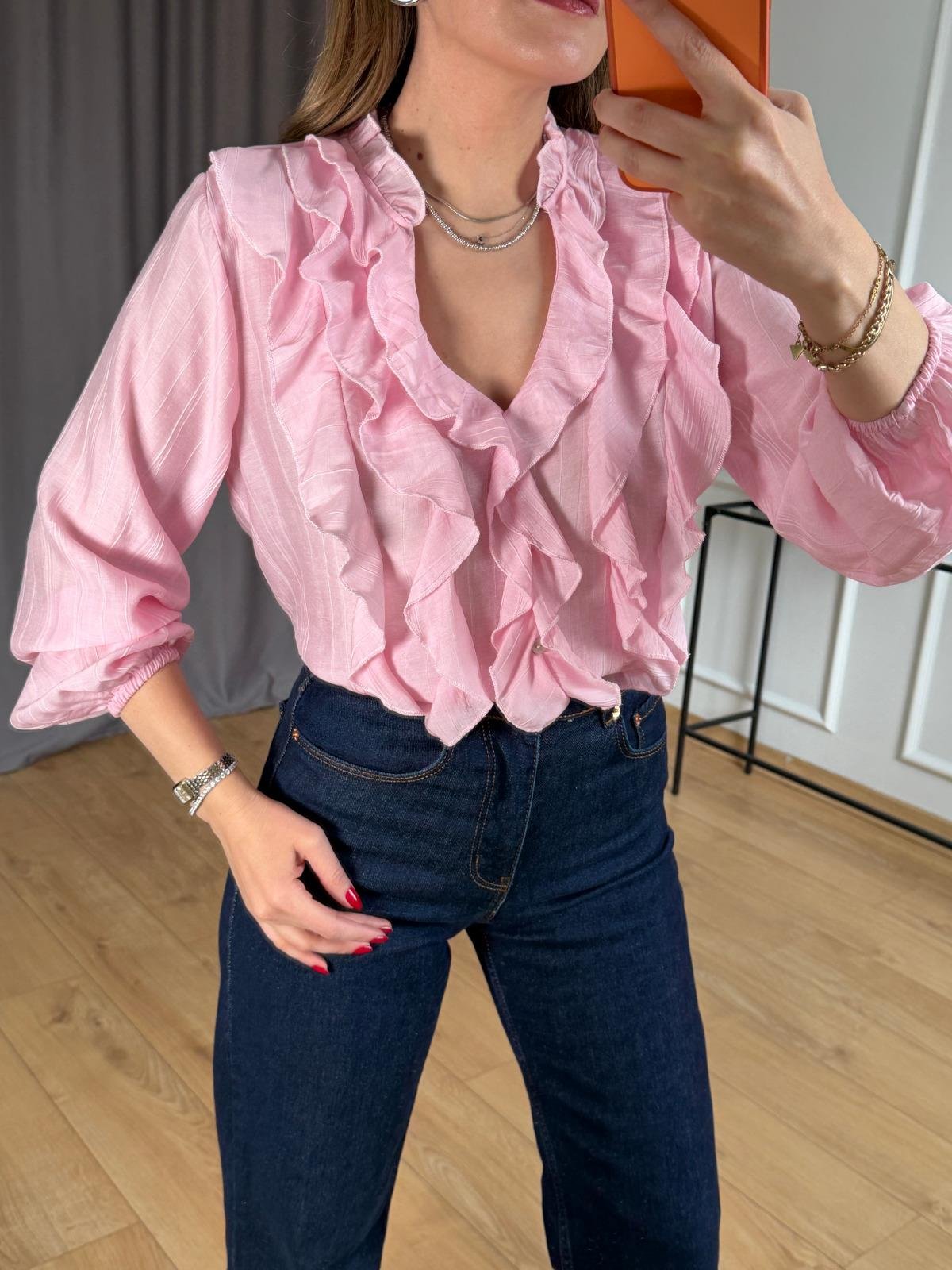 Şeker Pembe Lilyum Bluz