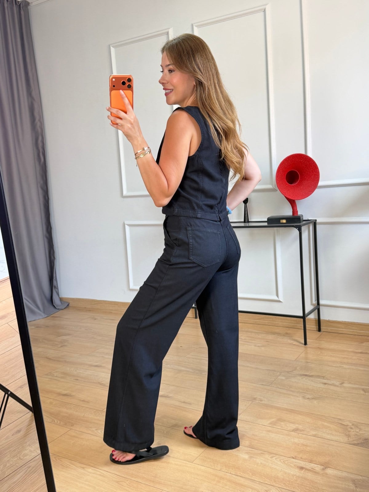 Siyah Beli Bağlamalı Bluz Pantolon Takım