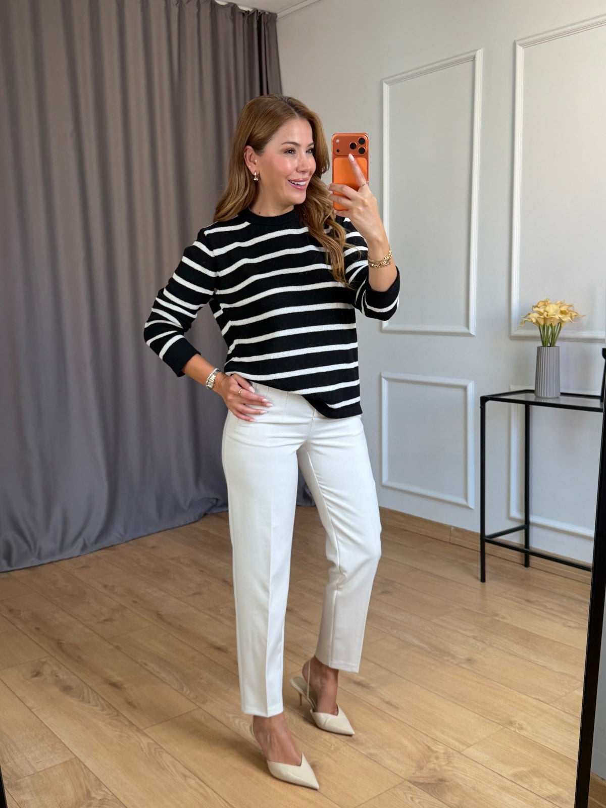 Siyah Çizgili Triko