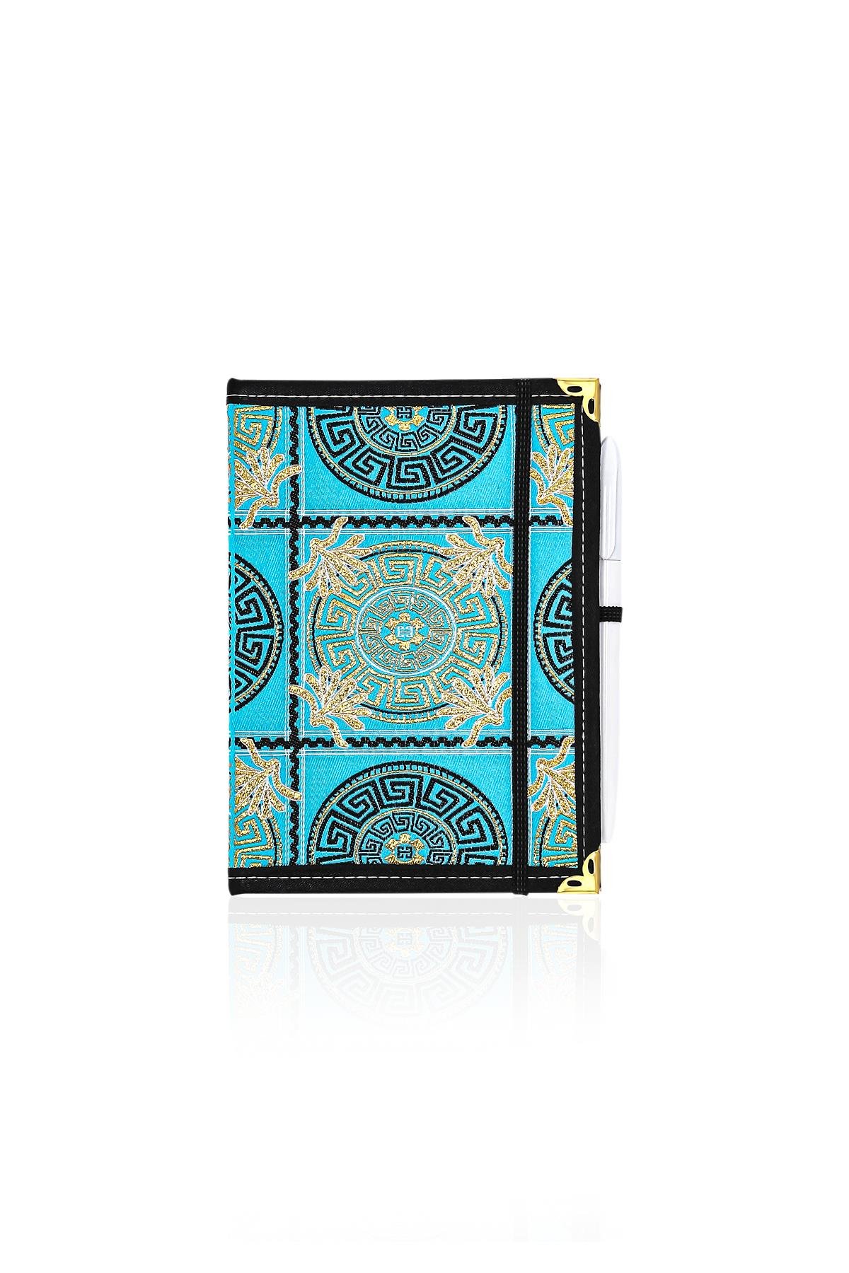 Dokuma Çizgisiz Nazar Desenli Kalemli Otantik Etnik Defter Hediyelik Orta 1607