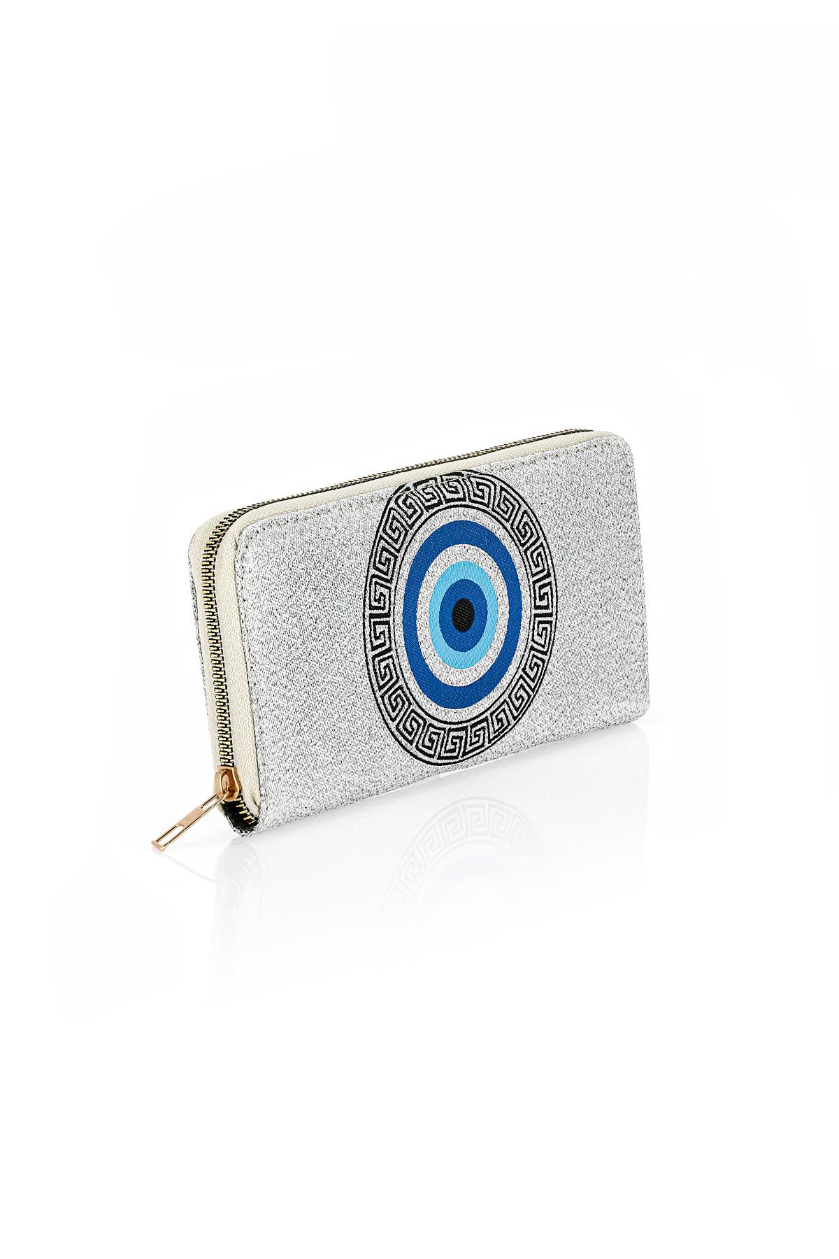 Dokuma Nazar Desenli Otantik Cüzdan Mottif İstanbul 1503