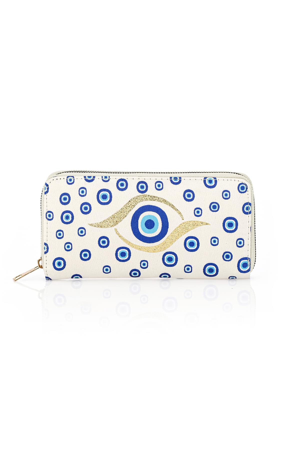 Dokuma Nazar Desenli Otantik Cüzdan Mottif İstanbul 1503