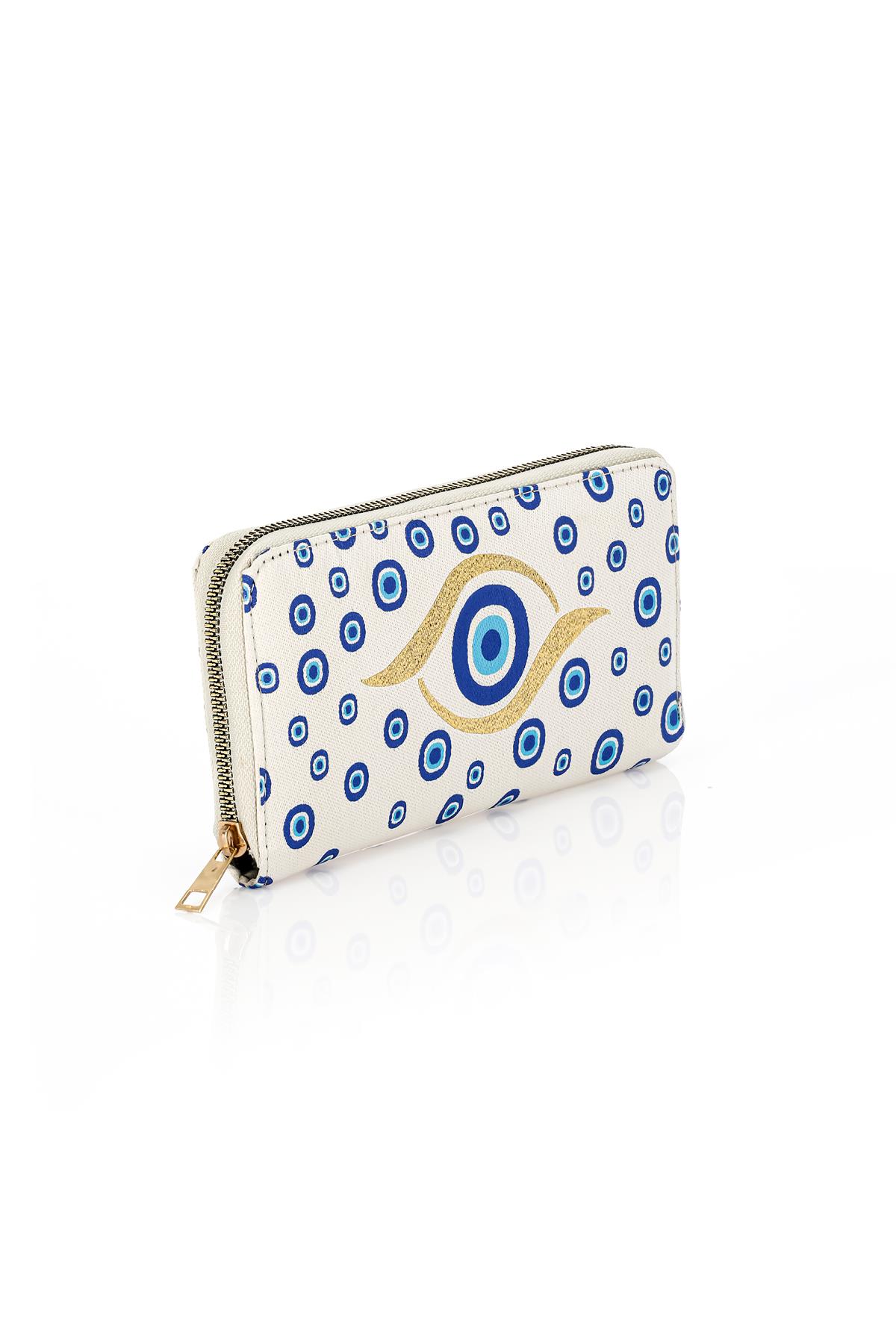 Dokuma Nazar Desenli Otantik Cüzdan Mottif İstanbul 1503