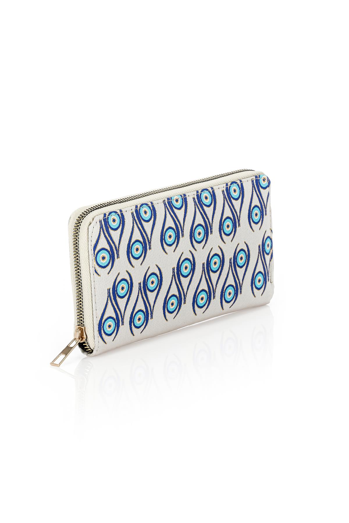 Dokuma Nazar Desenli Otantik Cüzdan Mottif İstanbul 1503