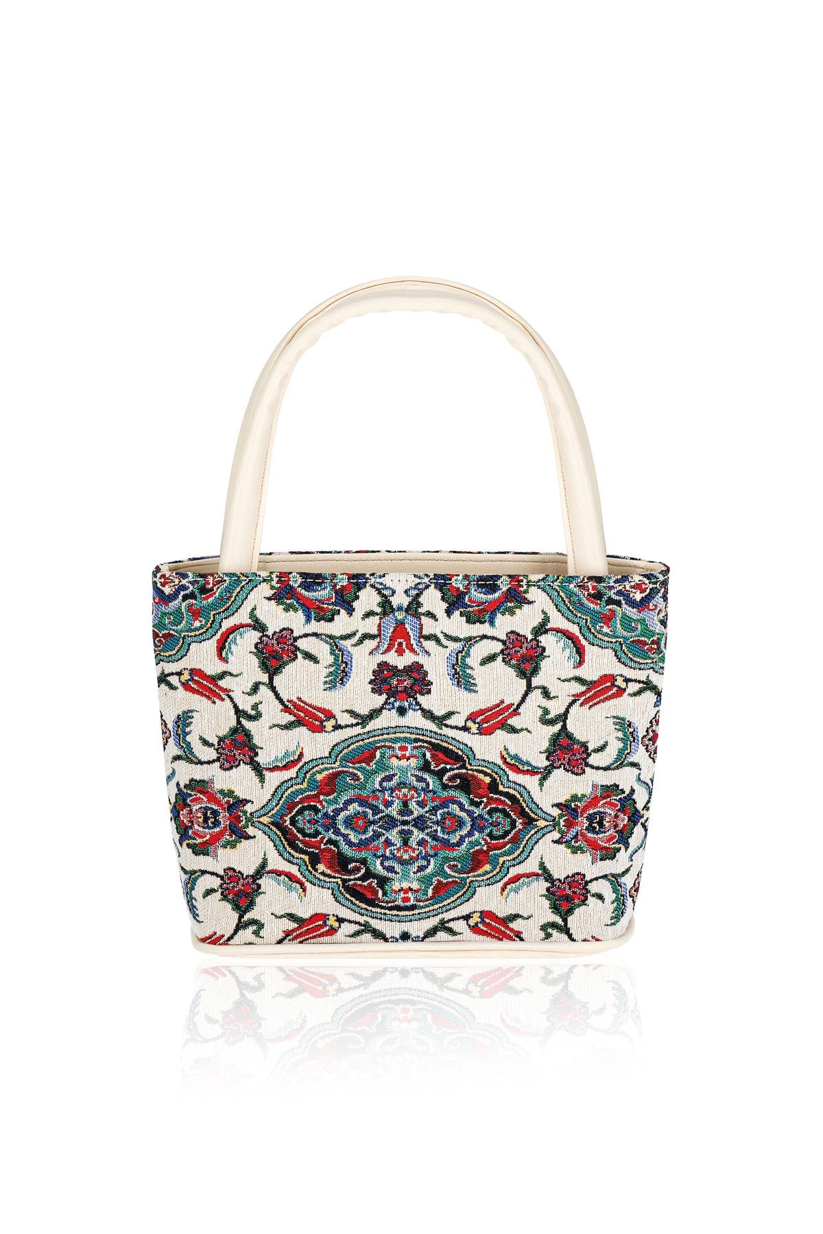 Etnik Desenli Askılı Kadın El Omuz Çanta Mottif İstanbul Otantik Goblen 1001