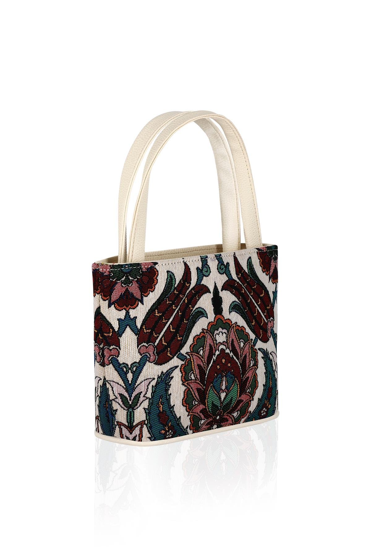 Etnik Desenli Askılı Kadın El Omuz Çanta Mottif İstanbul Otantik Goblen 1001