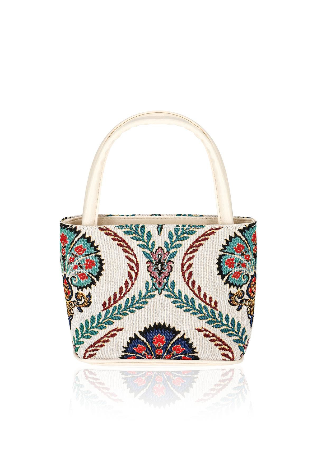 Etnik Desenli Askılı Kadın El Omuz Çanta Mottif İstanbul Otantik Goblen 1001