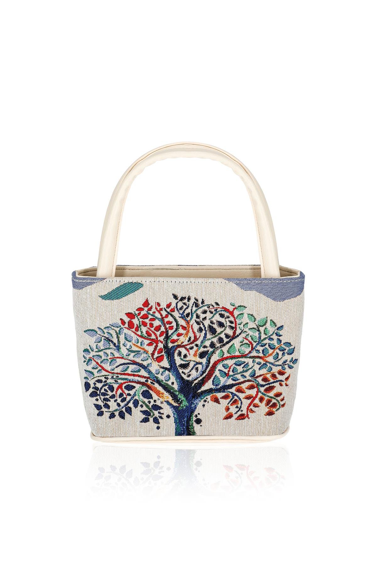 Etnik Desenli Askılı Kadın El Omuz Çanta Mottif İstanbul Otantik Goblen 1001