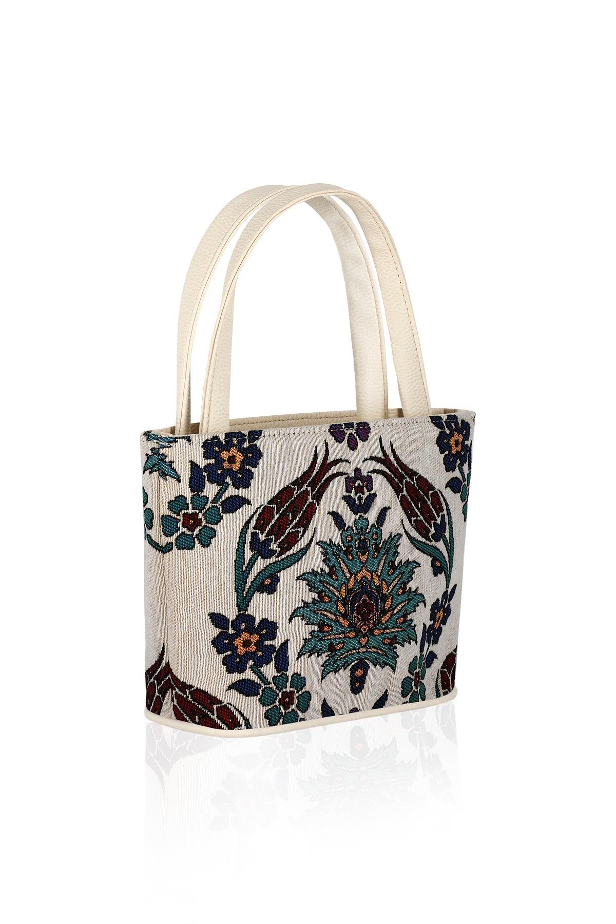 Etnik Desenli Askılı Kadın El Omuz Çanta Mottif İstanbul Otantik Goblen 1001