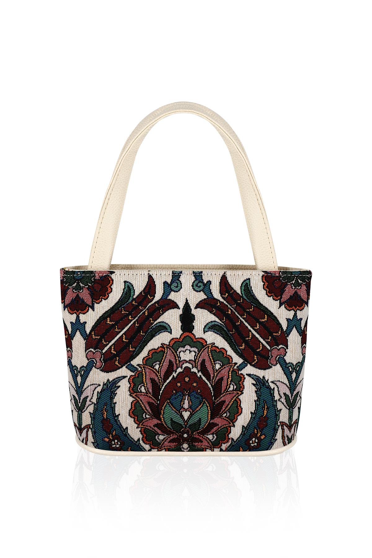 Etnik Desenli Askılı Kadın El Omuz Çanta Mottif İstanbul Otantik Goblen 1001