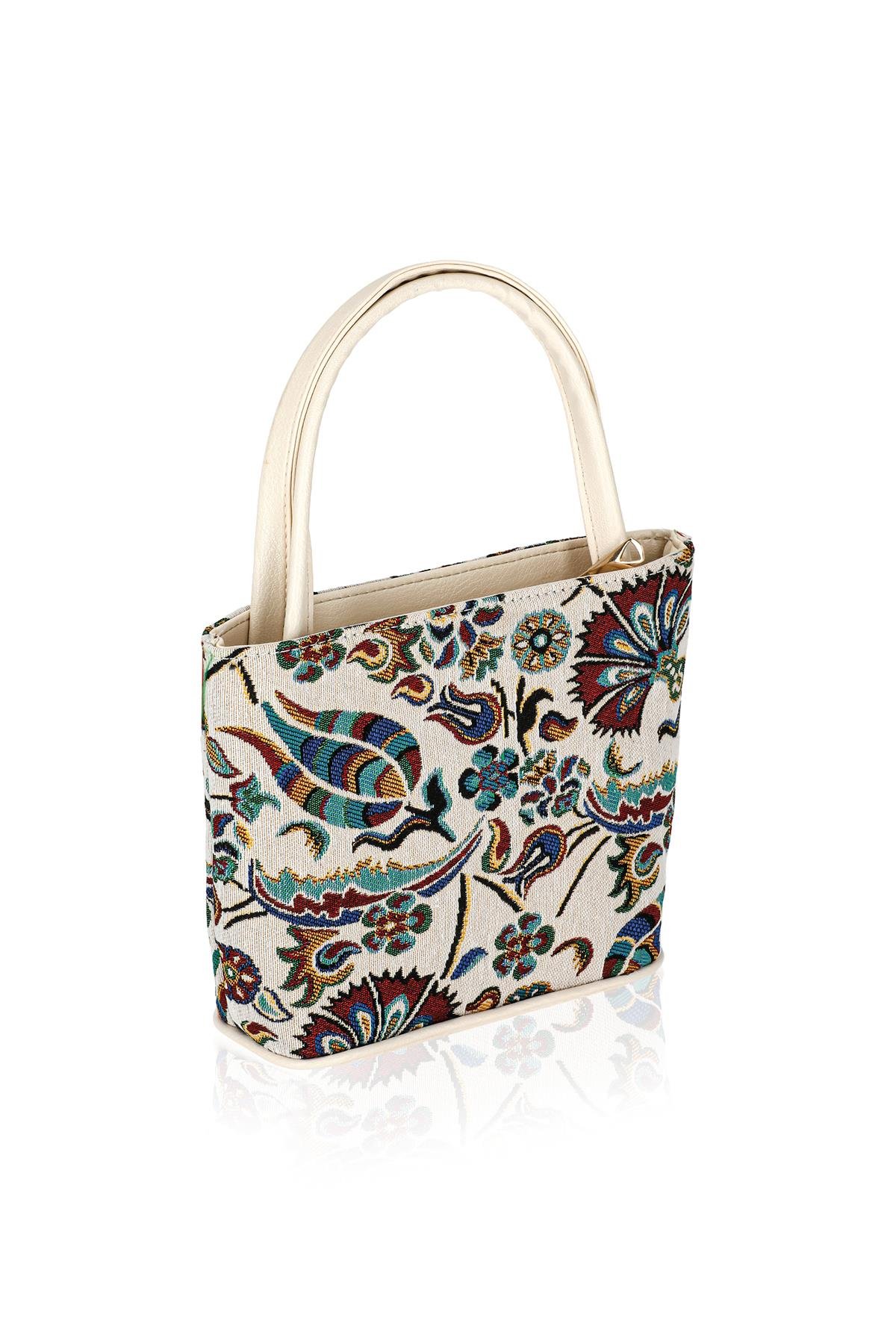Etnik Desenli Askılı Kadın El Omuz Çanta Mottif İstanbul Otantik Goblen 1001