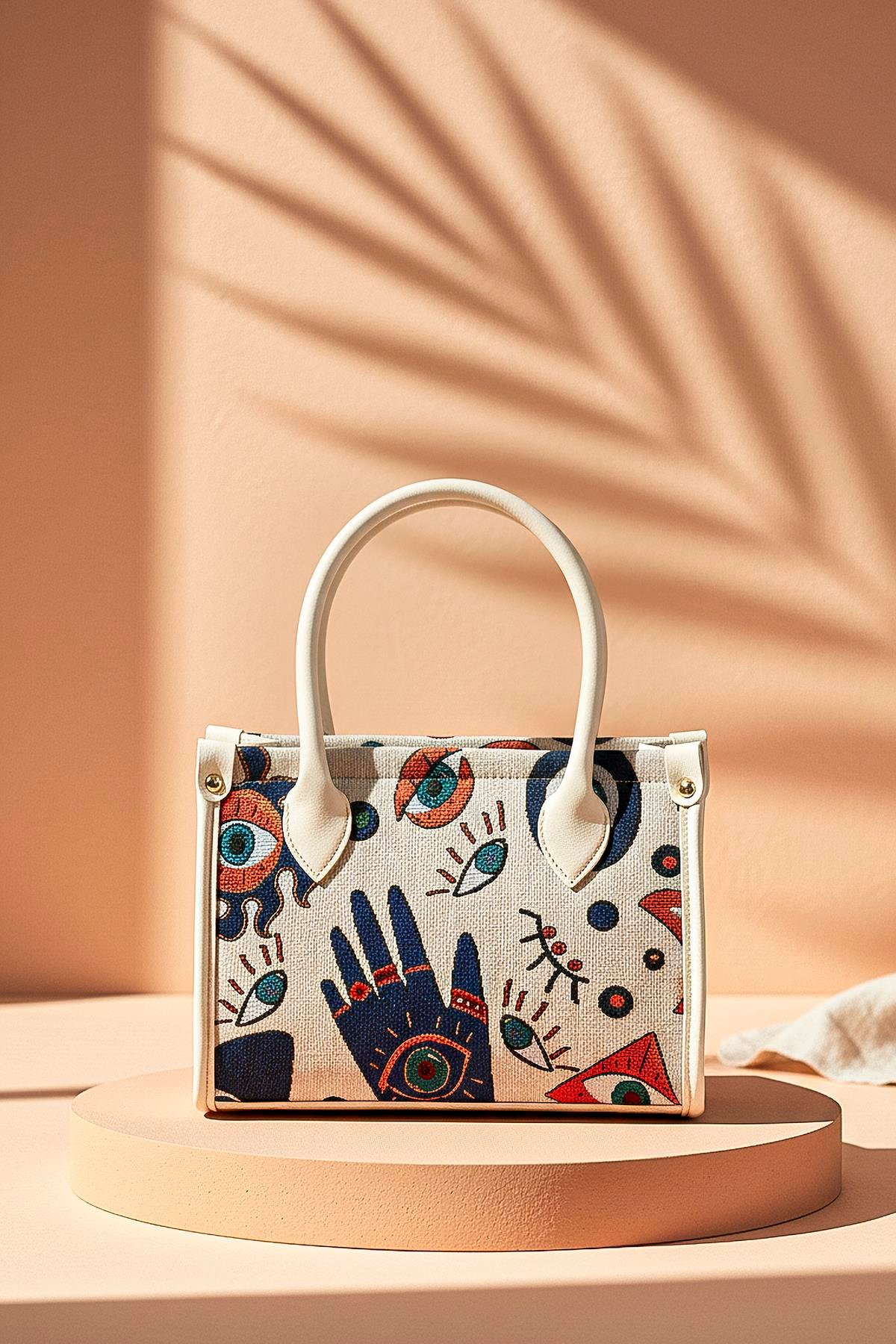 Etnik Desenli Kadın El Omuz Çanta Mottif İstanbul Otantik Goblen 1003