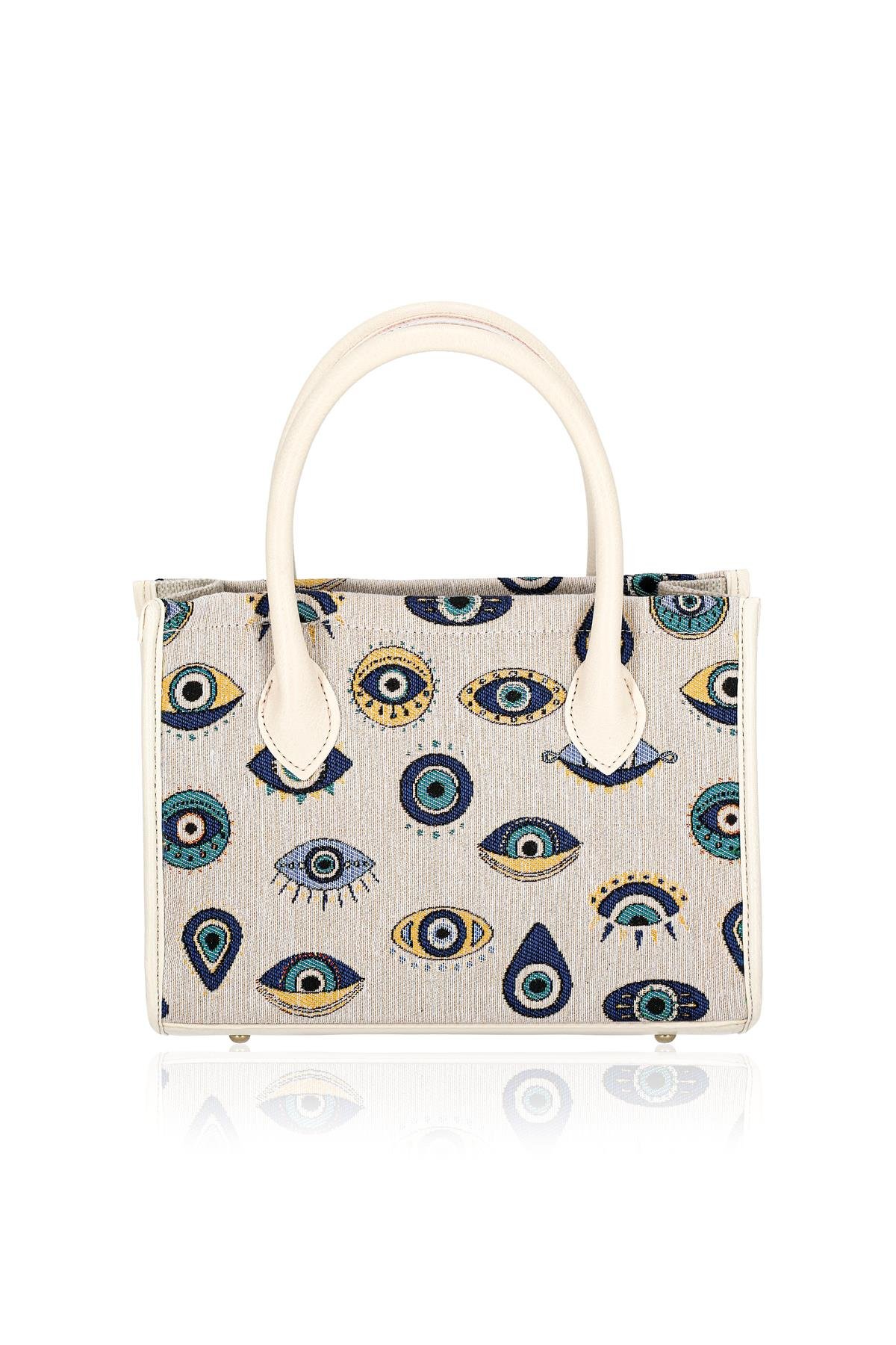 Etnik Desenli Kadın El Omuz Çanta Mottif İstanbul Otantik Goblen 1003