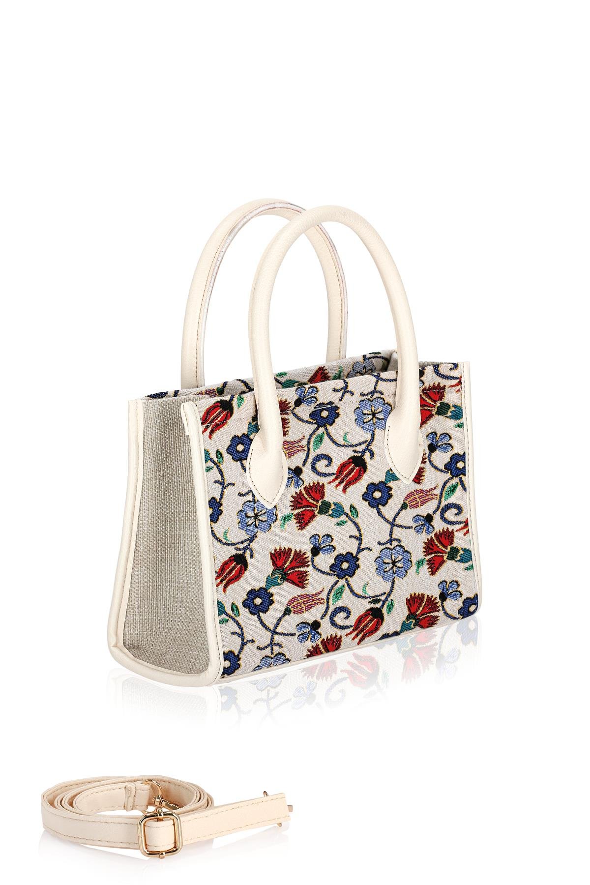 Etnik Desenli Kadın El Omuz Çanta Mottif İstanbul Otantik Goblen 1003