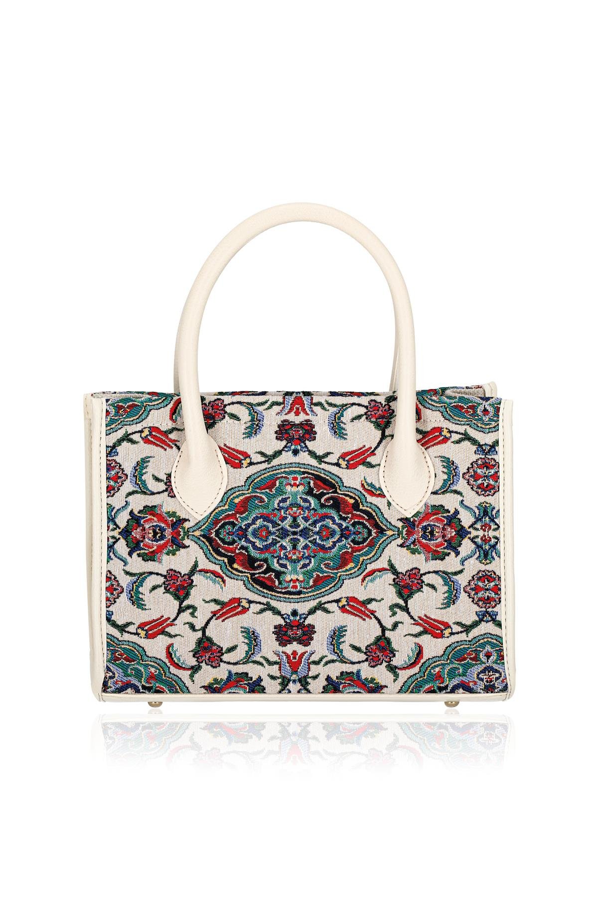 Etnik Desenli Kadın El Omuz Çanta Mottif İstanbul Otantik Goblen 1003