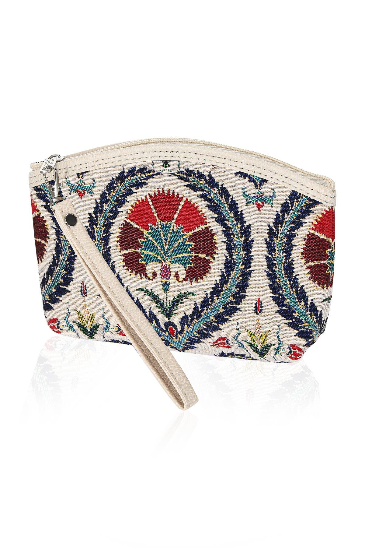 Etnik Desenli Kadın Portföy Clucth Çanta Makyaj Çanta El Çantası