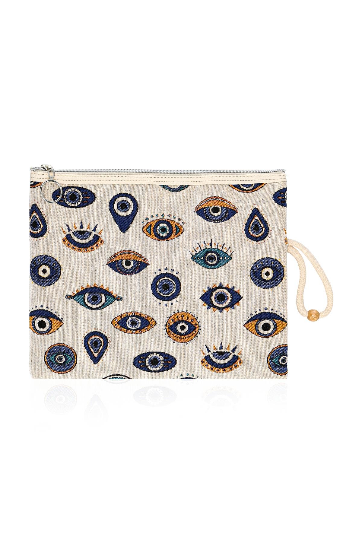 Etnik Desenli Kadın Portföy Clucth Çanta Makyaj Çanta El Çantası