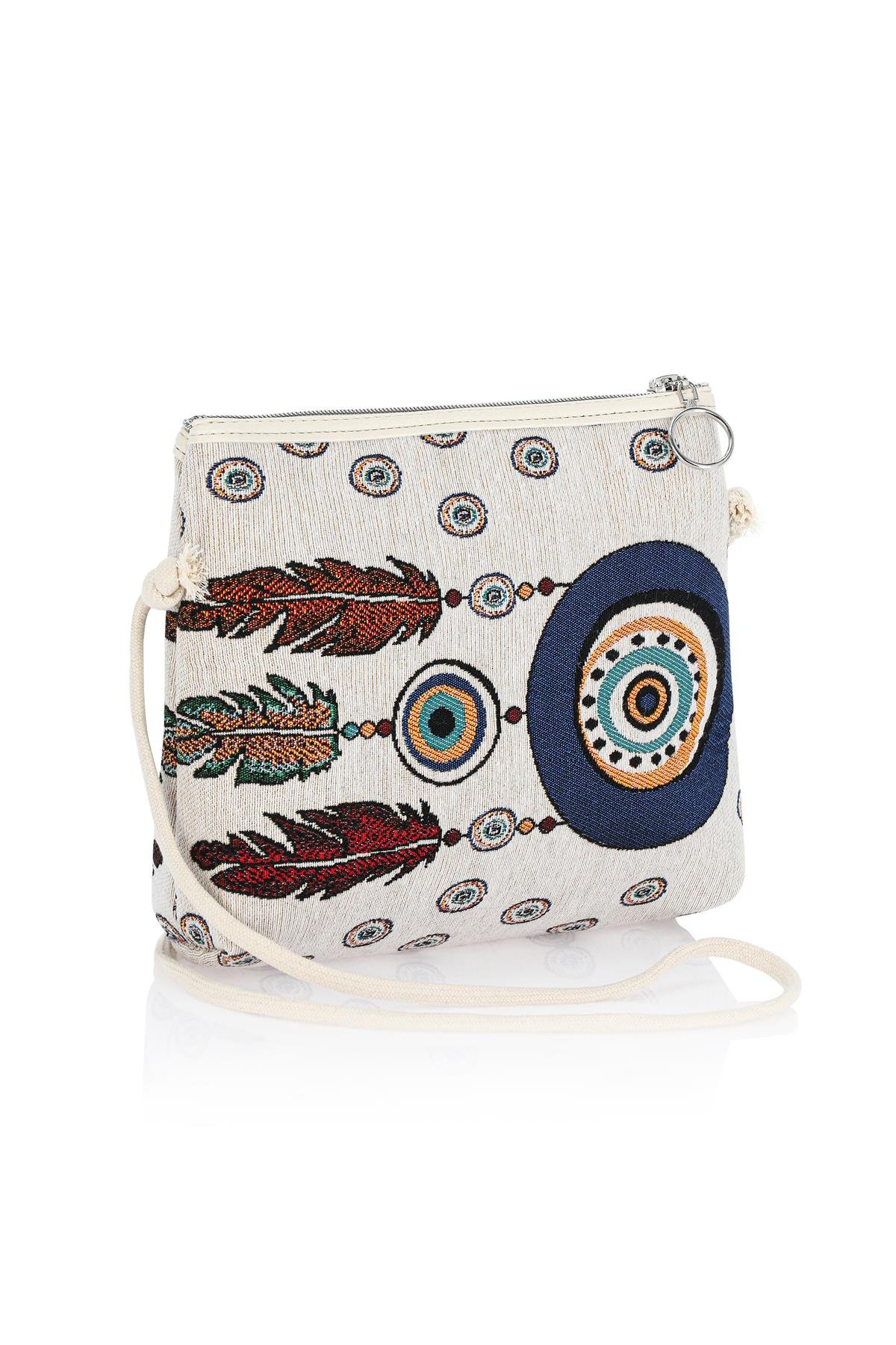 Etnik Desenli Kadın Sırt El Omuz Çanta Mottif İstanbul Otantik Goblen 1051