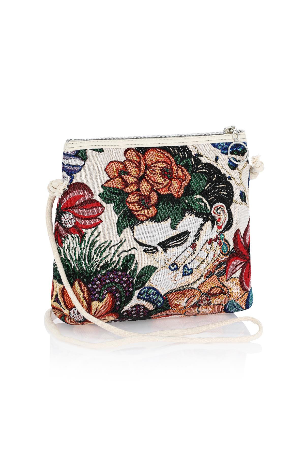 Etnik Desenli Kadın Sırt El Omuz Çanta Mottif İstanbul Otantik Goblen 1051