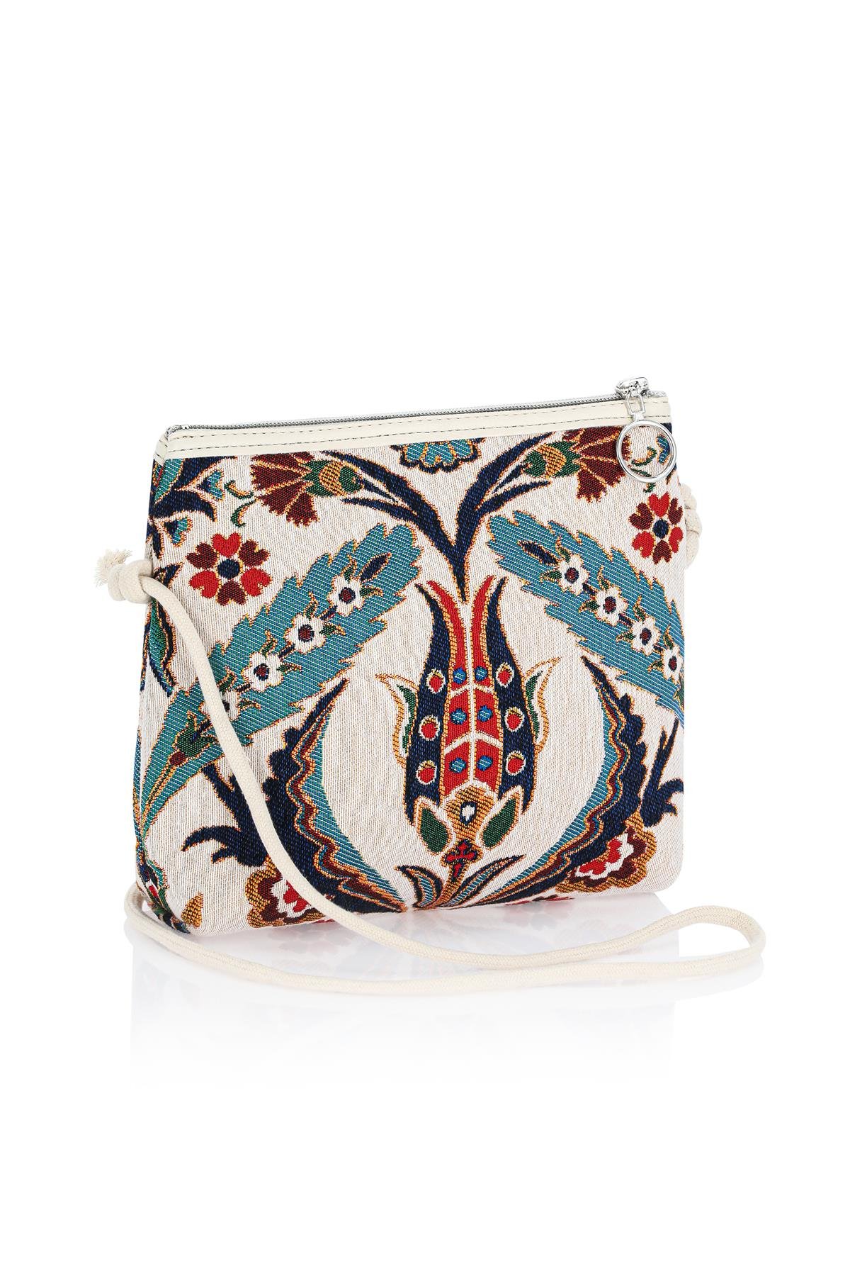 Etnik Desenli Kadın Sırt El Omuz Çanta Mottif İstanbul Otantik Goblen 1051