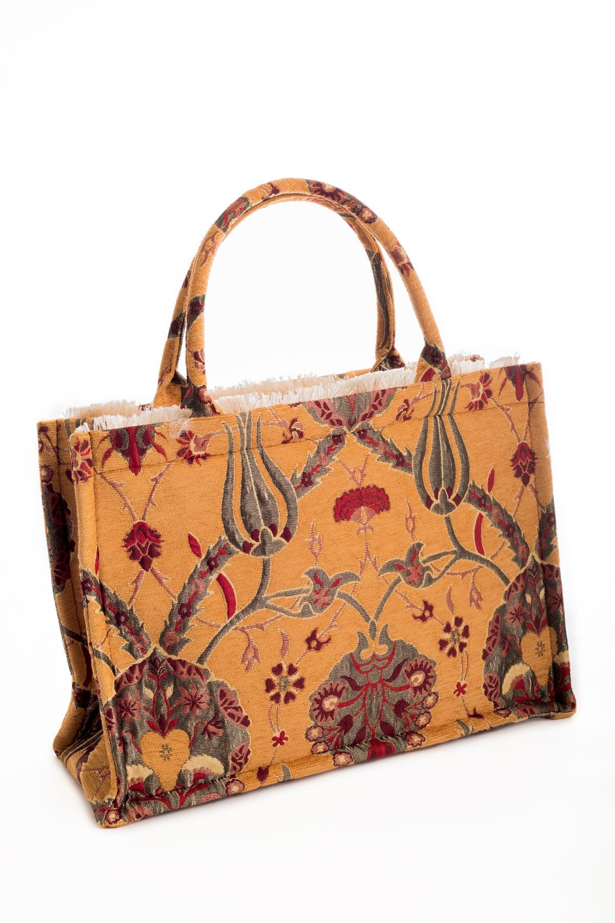 Etnik Desenli Omuz Çanta Askılı Kadın El Çanta Motif Istanbul Otantik Şönil 1083