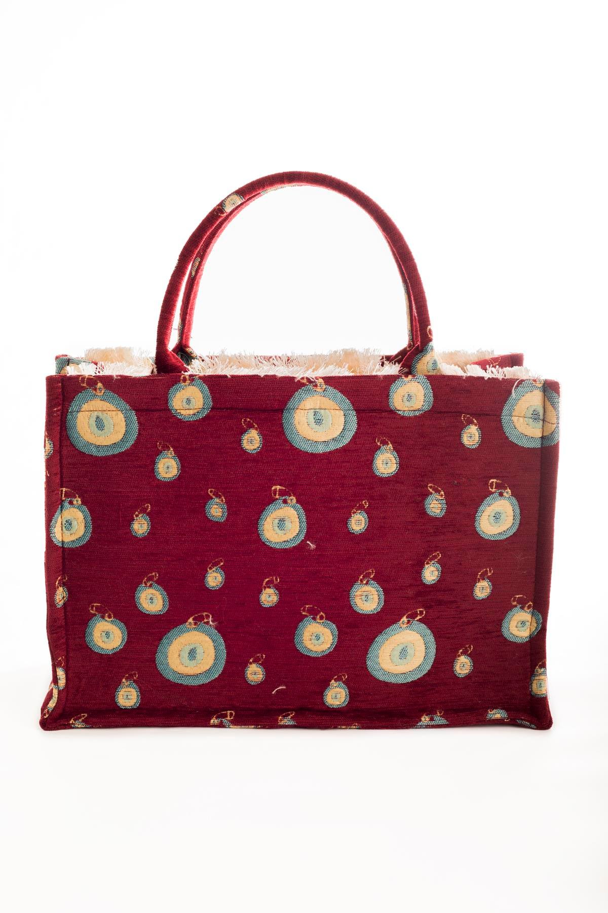 Etnik Desenli Omuz Çanta Askılı Kadın El Çanta Motif Istanbul Otantik Şönil 1083