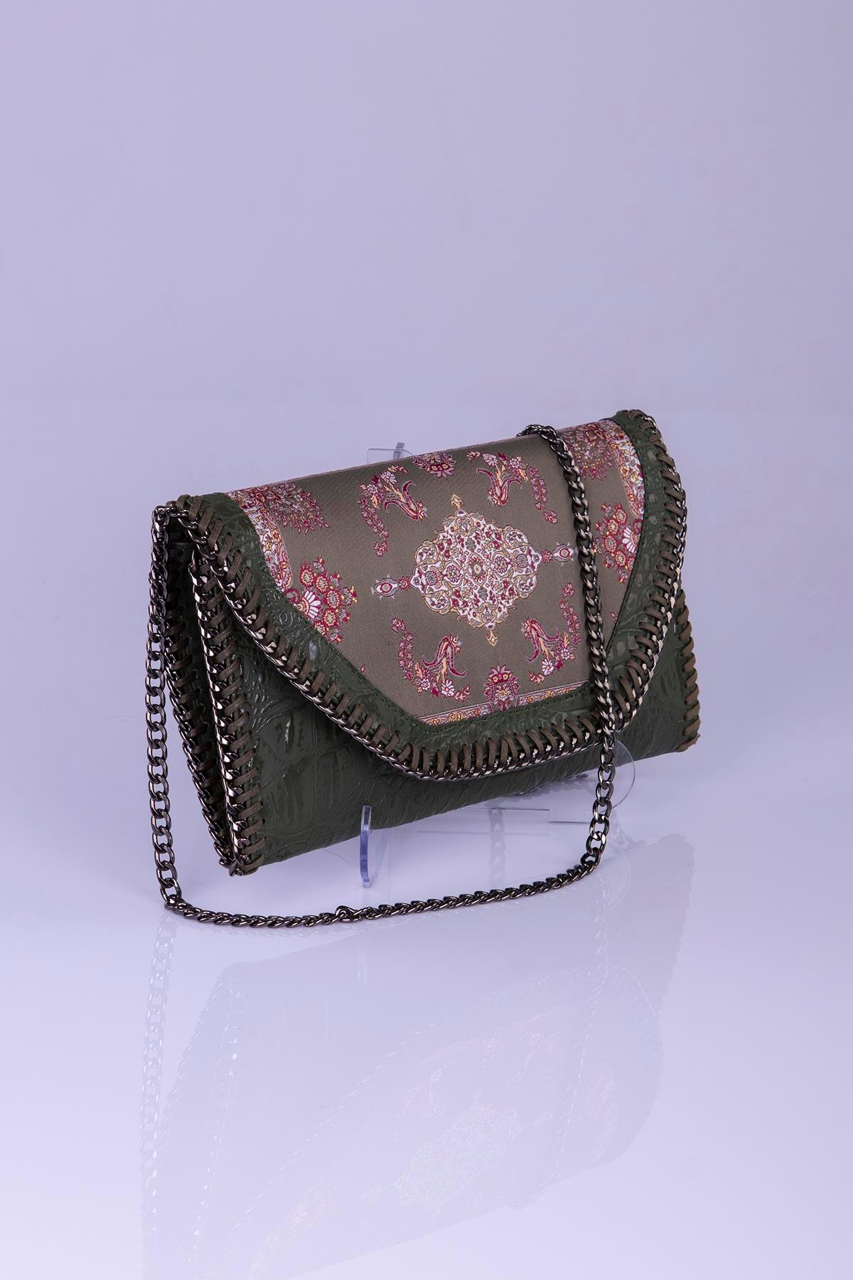 Mottif  İstanbul  Otantik Dokuma Kadın Portföy Clutch Çanta 1007.23