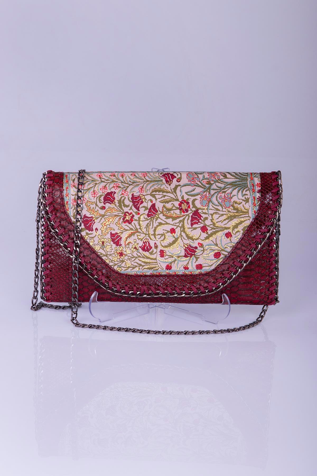 Mottif  İstanbul  Otantik Dokuma Kadın Portföy Clutch Çanta 1007.16