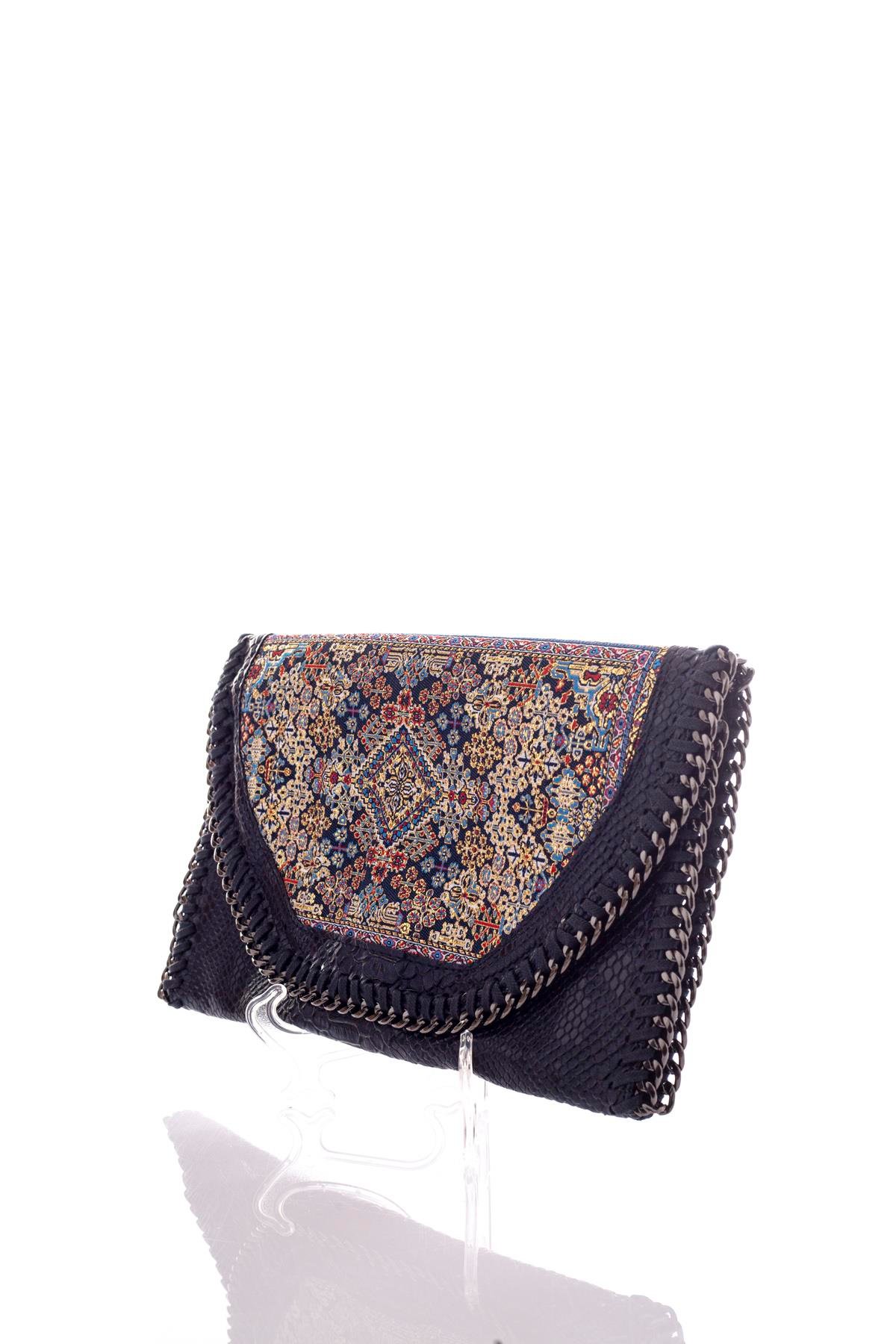 Mottif  İstanbul  Otantik Dokuma Kadın Portföy Clutch Çanta 1007.18