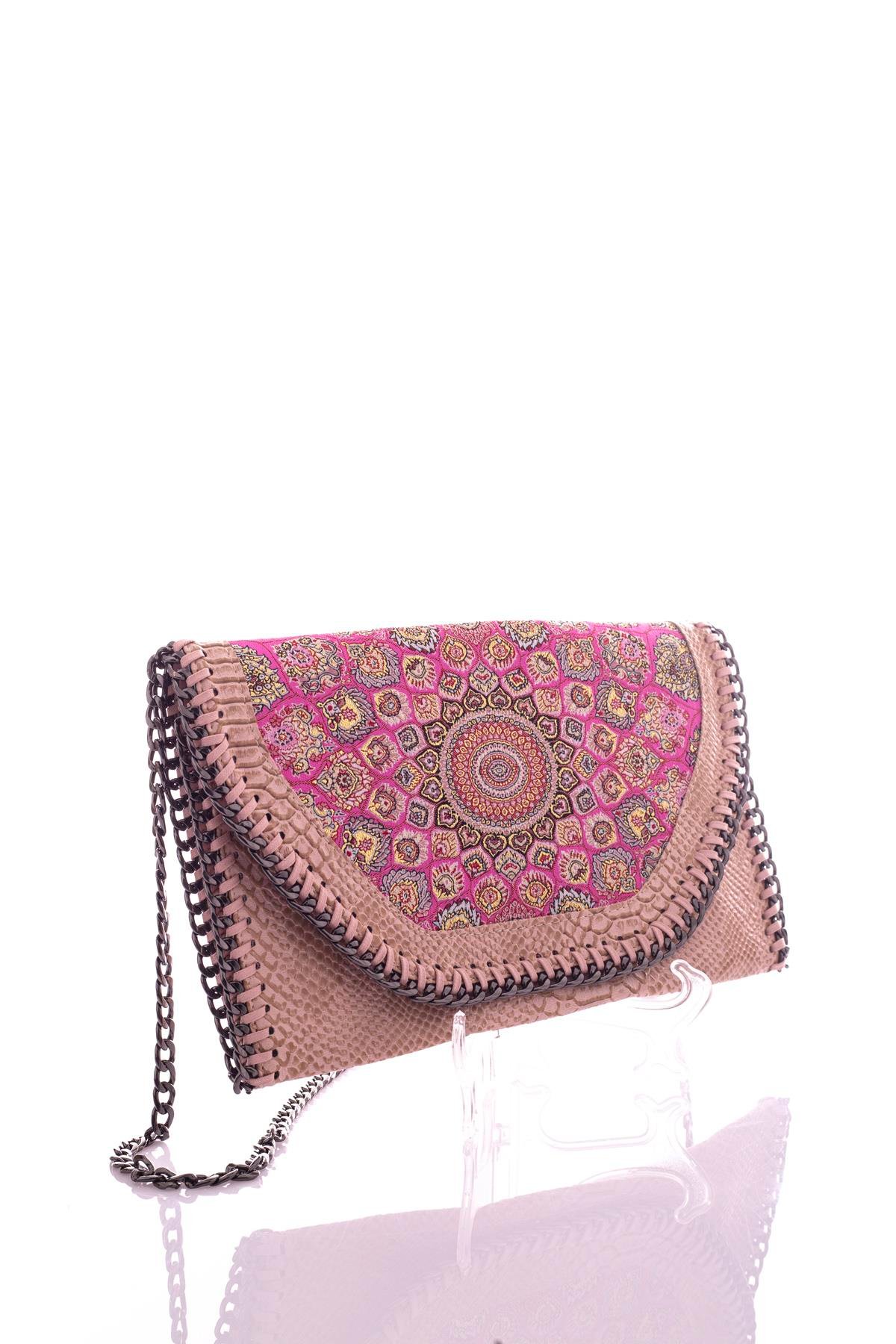 Mottif  İstanbul  Otantik Dokuma Kadın Portföy Clutch Çanta 1007.17