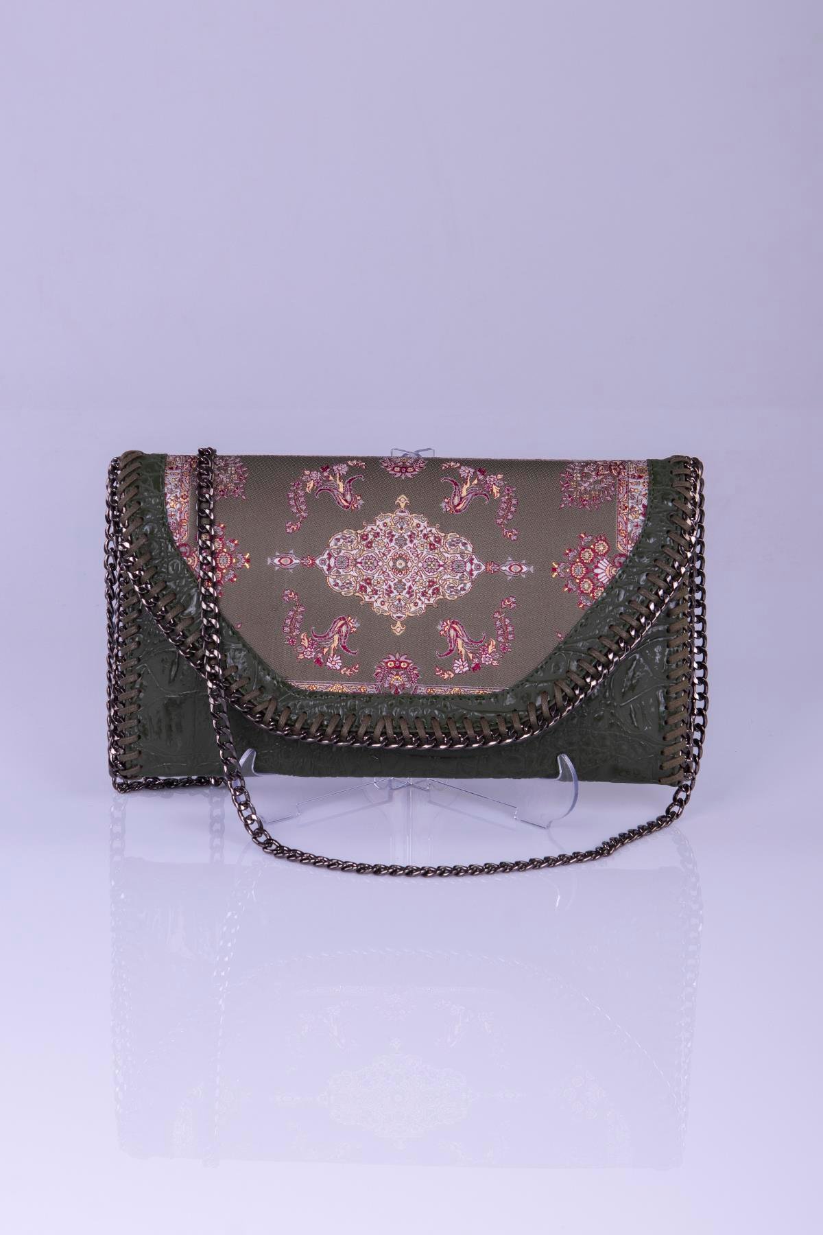 Mottif  İstanbul  Otantik Dokuma Kadın Portföy Clutch Çanta 1007.23