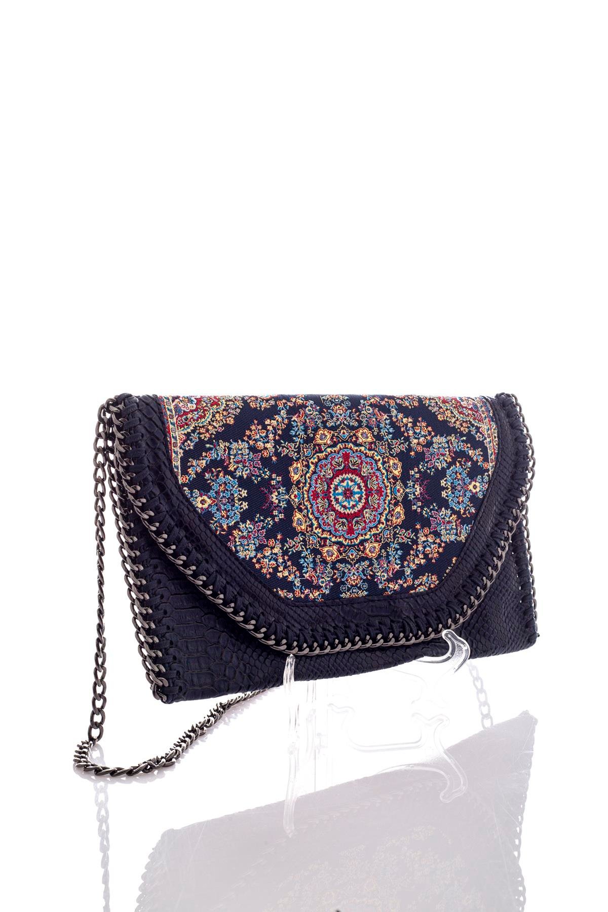 Mottif  İstanbul  Otantik Dokuma Kadın Portföy Clutch Çanta 1007.07