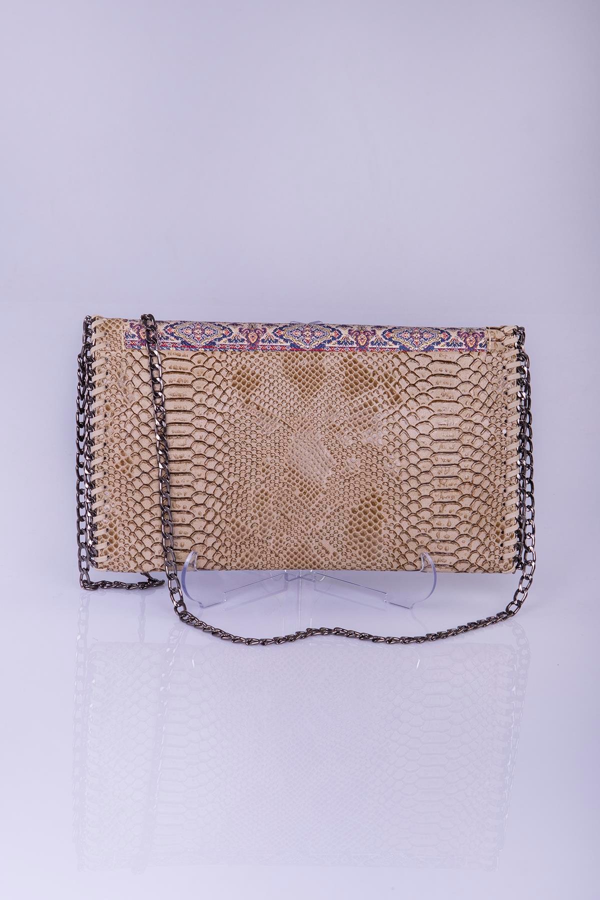 Mottif  İstanbul  Otantik Dokuma Kadın Portföy Clutch Çanta 1007.03