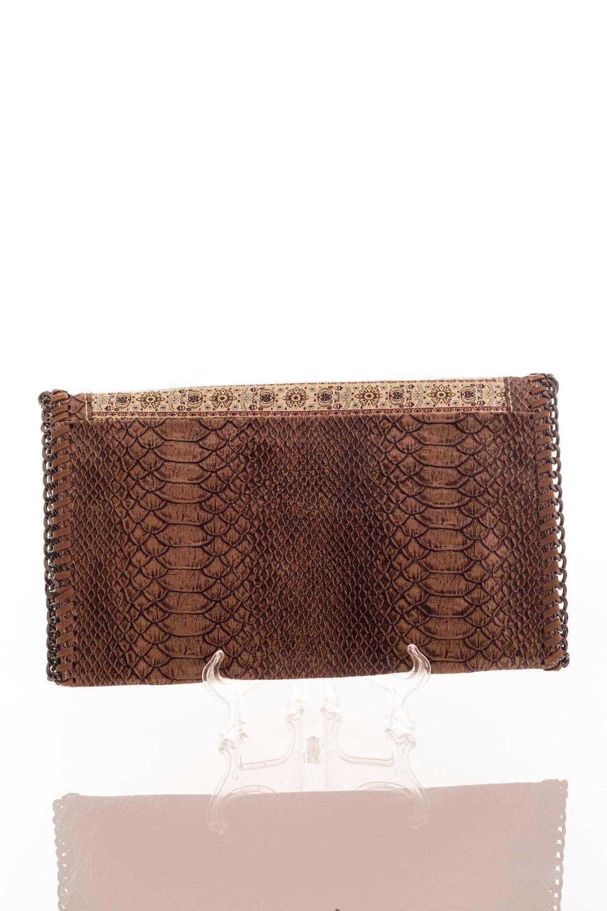 Mottif  İstanbul  Otantik Dokuma Kadın Portföy Clutch Çanta 1007.12