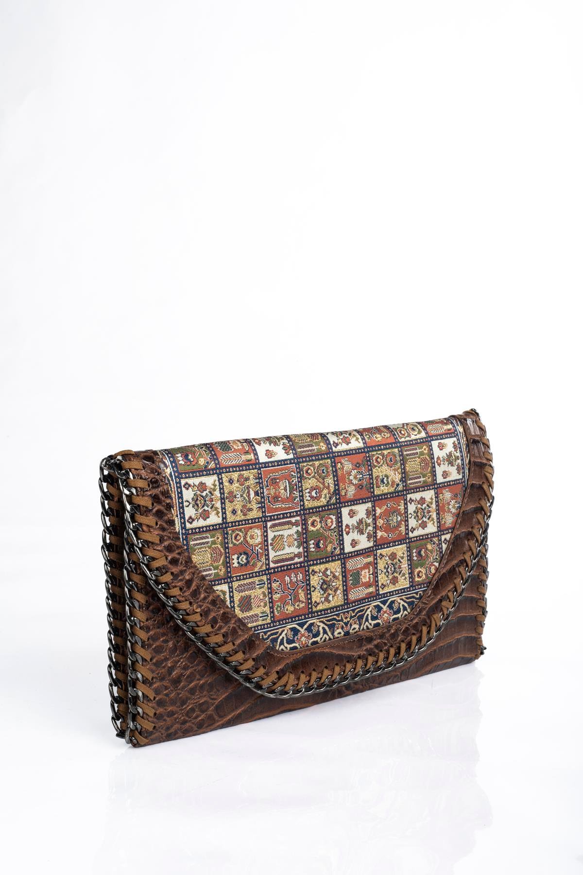 Mottif  İstanbul  Otantik Dokuma Kadın Portföy Clutch Çanta 1007.22