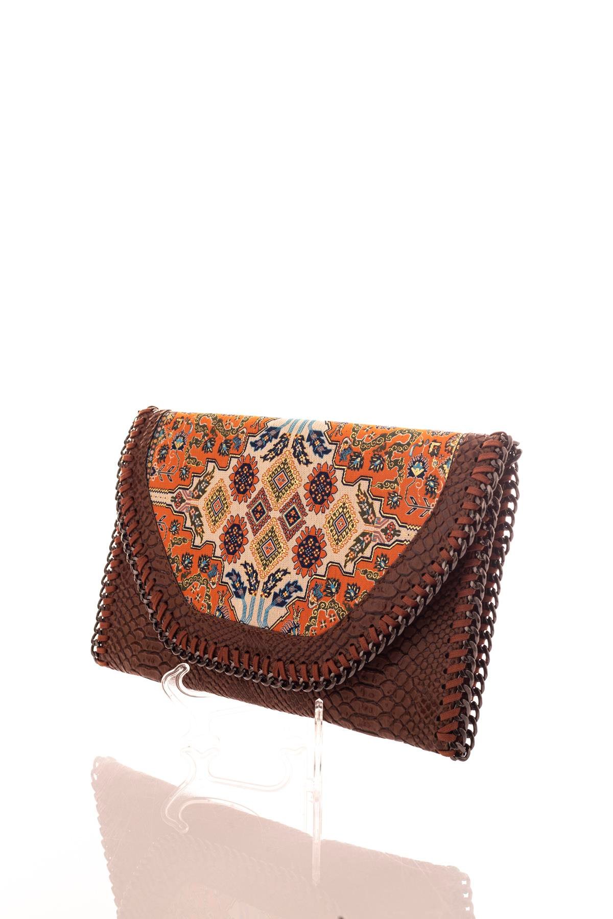 Mottif  İstanbul  Otantik Dokuma Kadın Portföy Clutch Çanta 1007.14