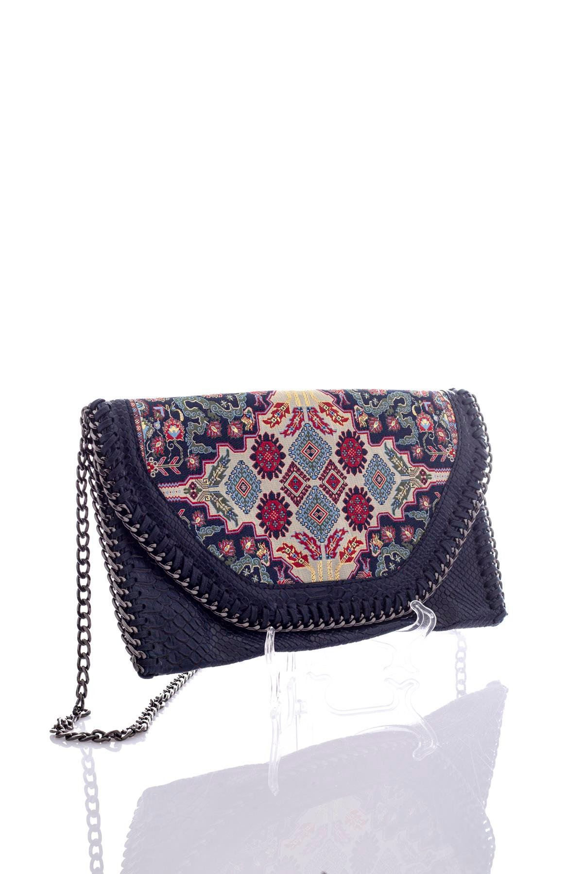 Mottif  İstanbul  Otantik Dokuma Kadın Portföy Clutch Çanta 1007.08