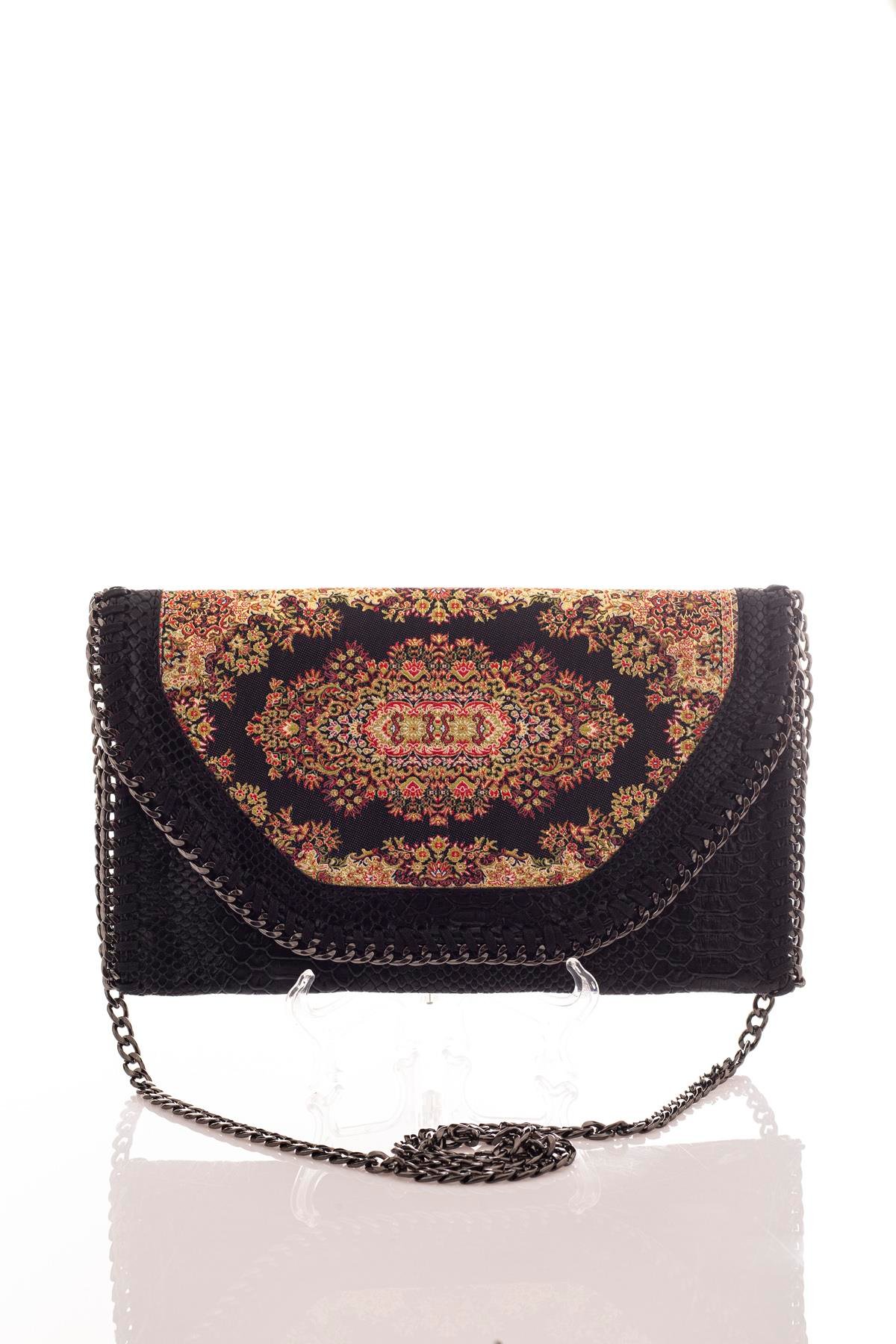 Mottif  İstanbul  Otantik Dokuma Kadın Portföy Clutch Çanta 1007.10