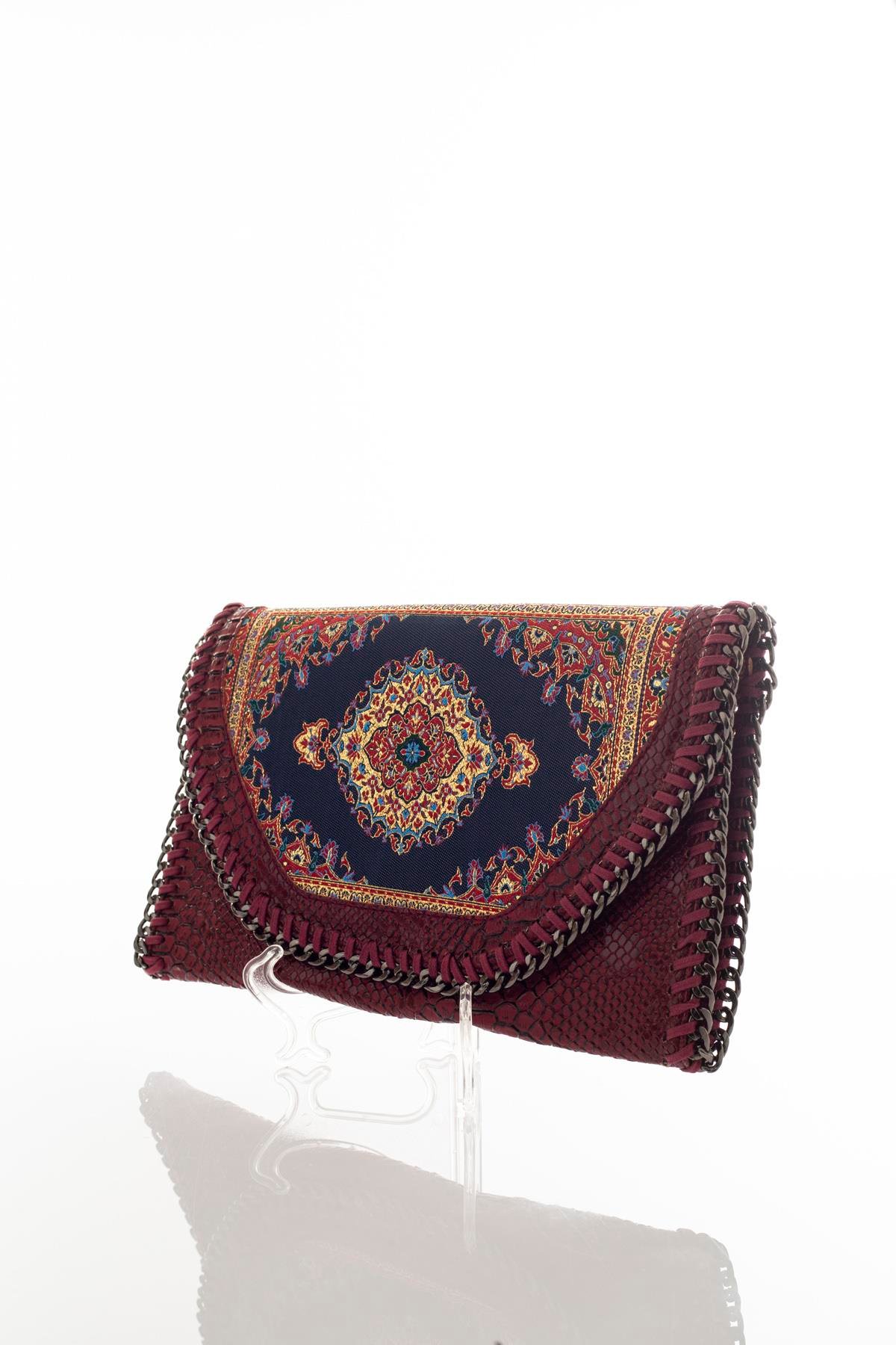 Mottif  İstanbul  Otantik Dokuma Kadın Portföy Clutch Çanta 1007.09