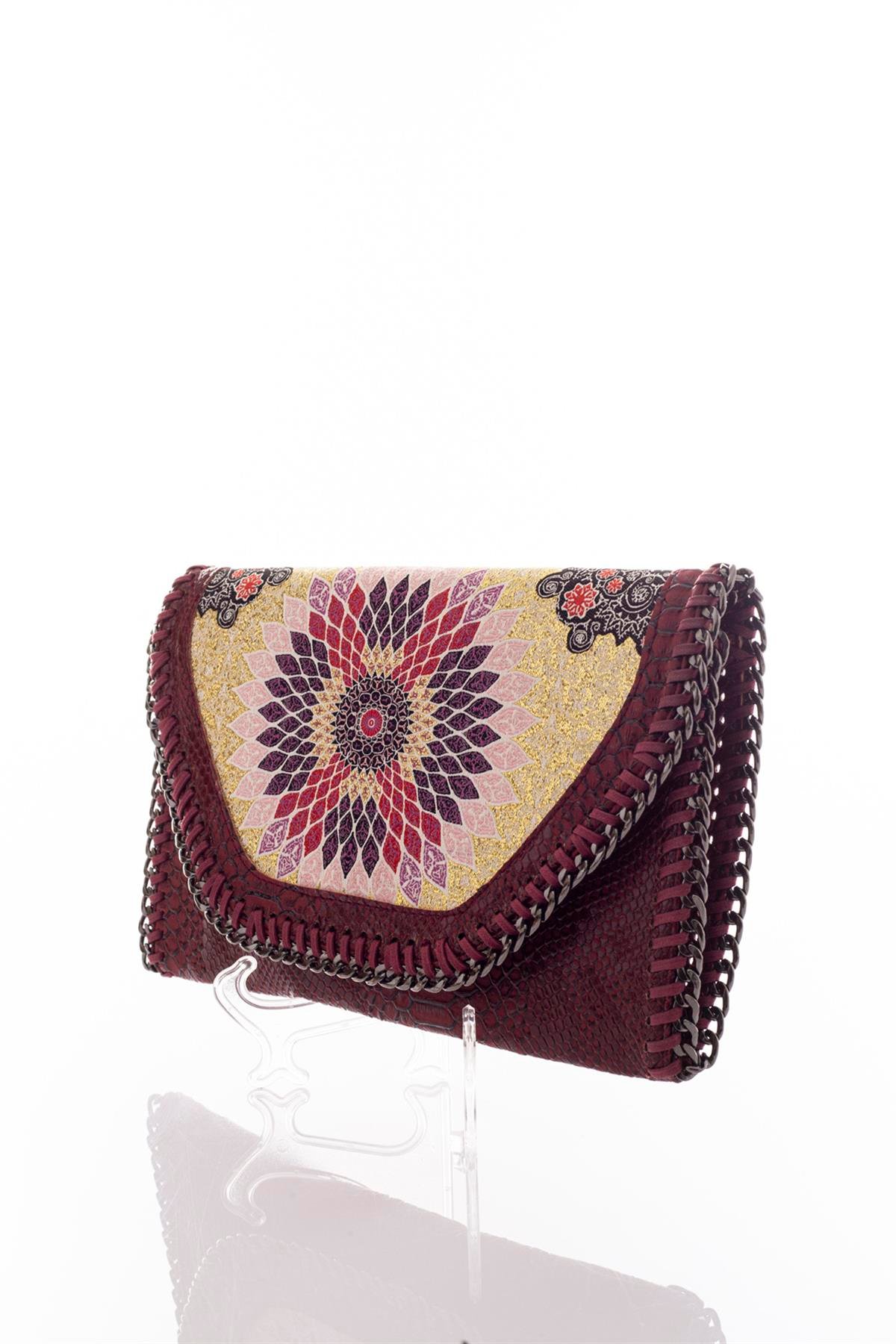 Mottif  İstanbul  Otantik Dokuma Kadın Portföy Clutch Çanta 1007.15