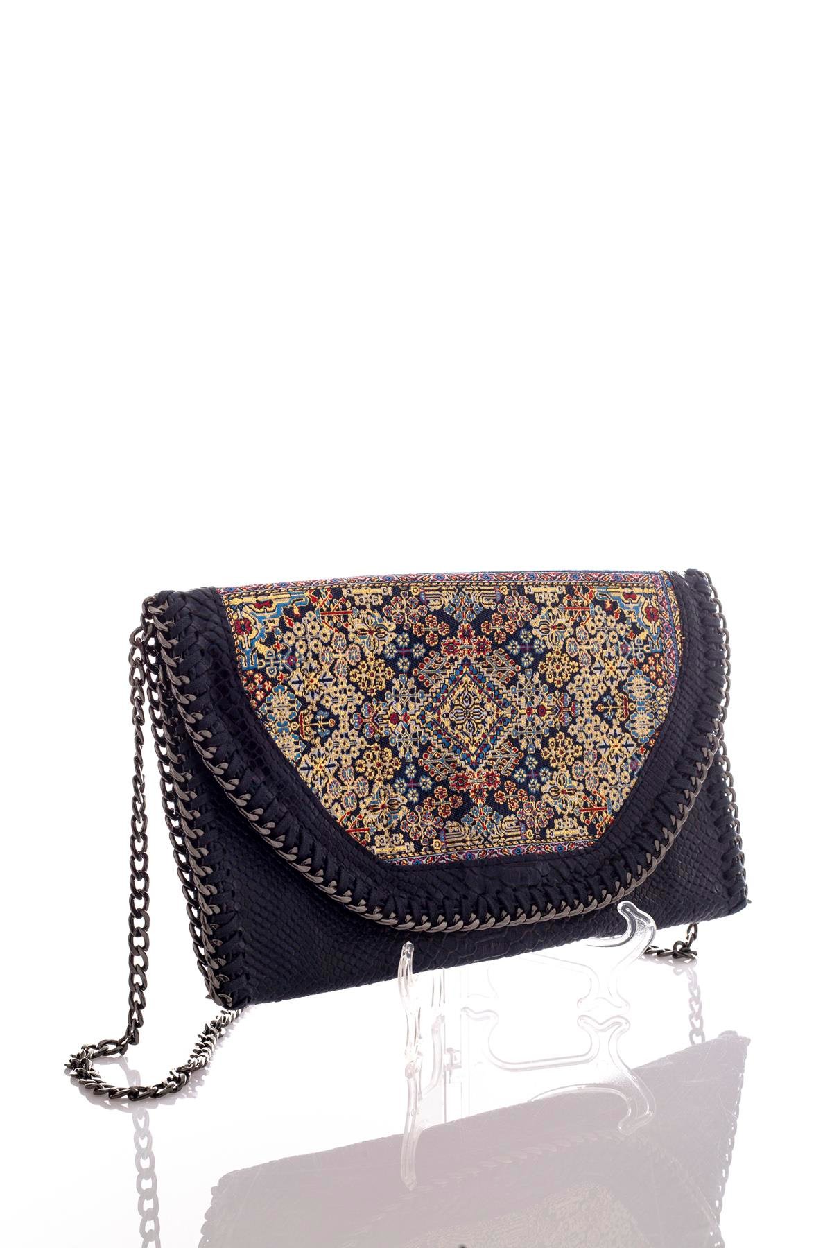 Mottif  İstanbul  Otantik Dokuma Kadın Portföy Clutch Çanta 1007.18