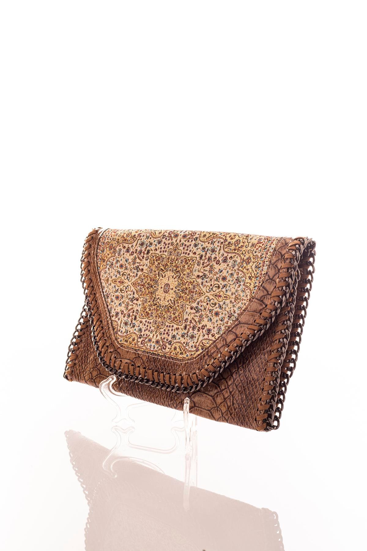 Mottif  İstanbul  Otantik Dokuma Kadın Portföy Clutch Çanta 1007.12