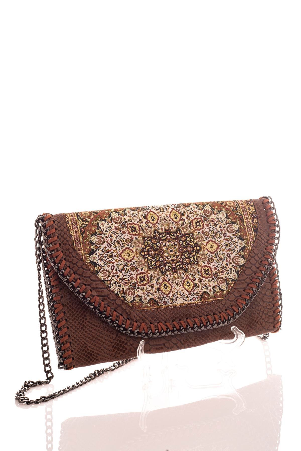 Mottif  İstanbul  Otantik Dokuma Kadın Portföy Clutch Çanta 1007.06