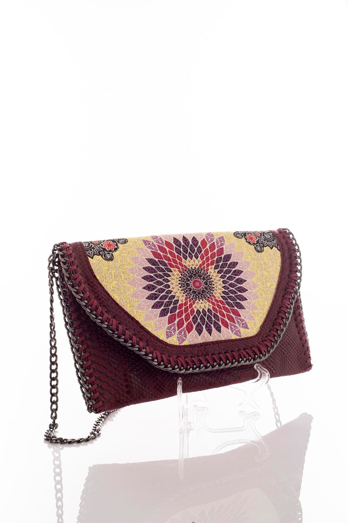 Mottif  İstanbul  Otantik Dokuma Kadın Portföy Clutch Çanta 1007.15