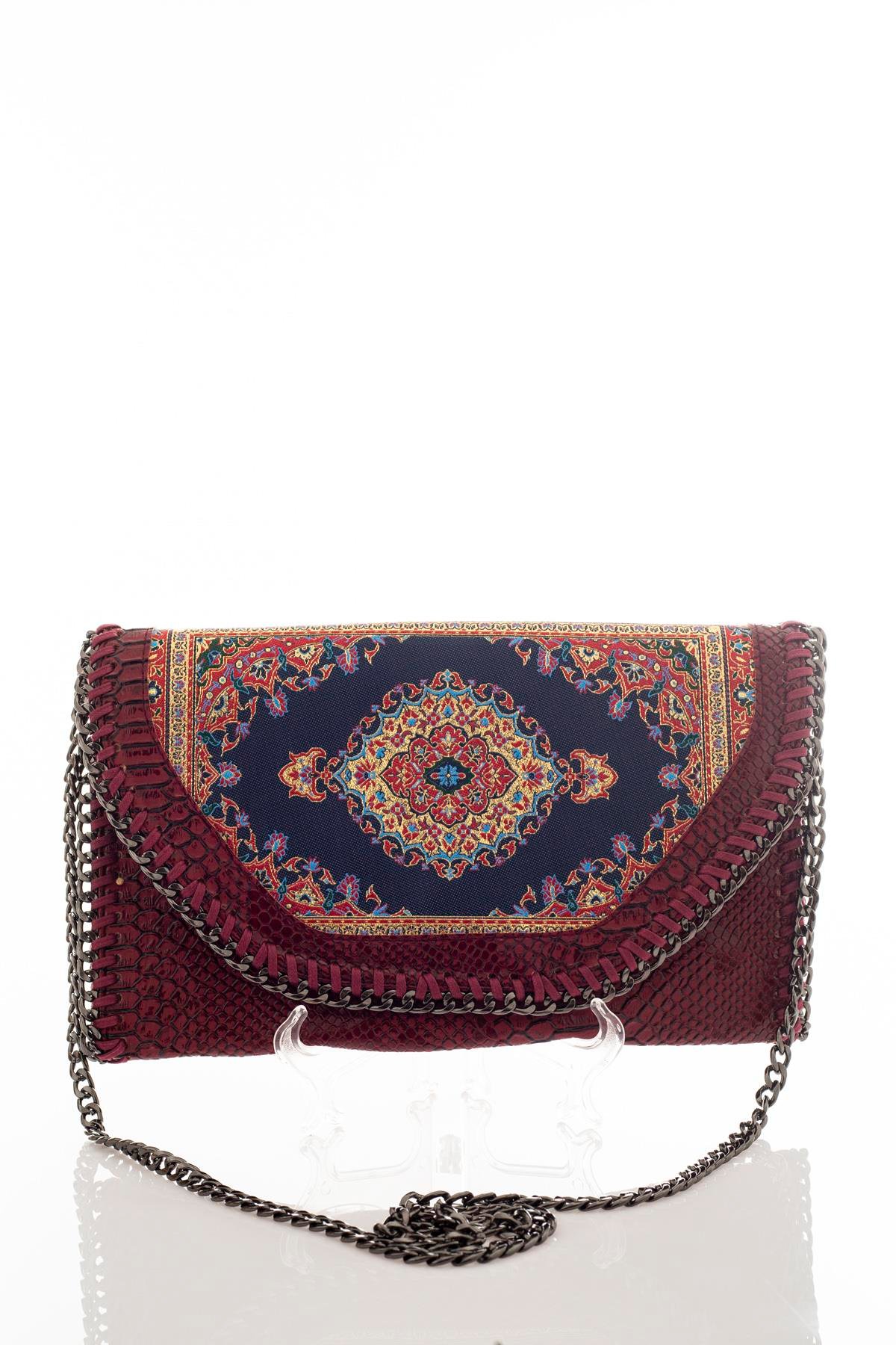 Mottif  İstanbul  Otantik Dokuma Kadın Portföy Clutch Çanta 1007.09